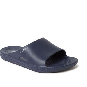EcoCozy Dearfoams Men's Sustainable Comfort Slide Sandal Navy 7 NWT IN PKG
